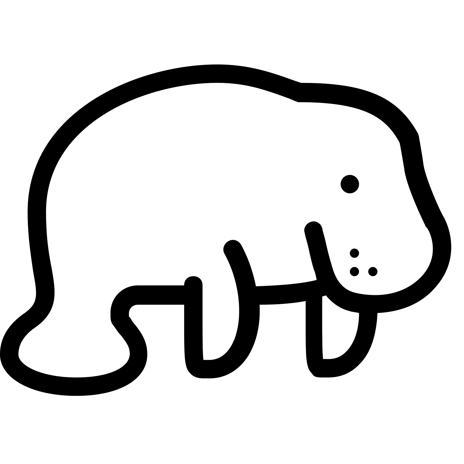Cartoon Manatee Icon
