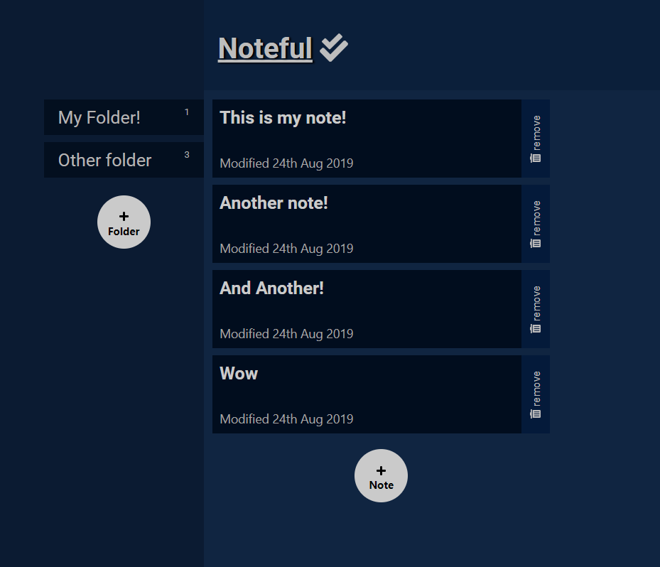 Noteful App screenshot